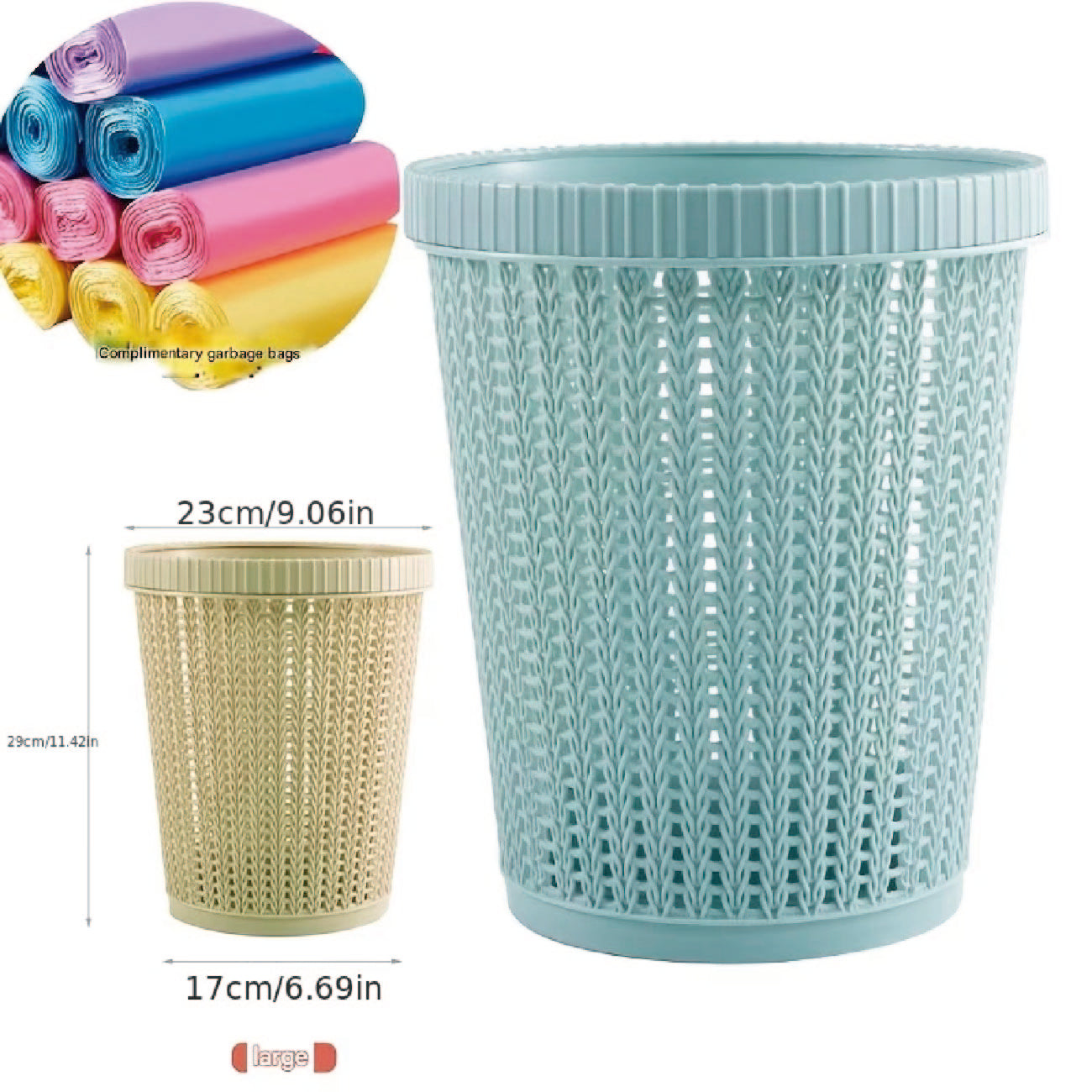 basurero con dispensador de papel